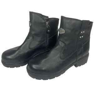 Harley-Davidson Women's Camfield D8446 Leather Motorcycle Safety Boots Sz 9.5 M